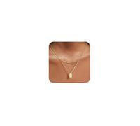 QYYZTQY Inicial de Oro s para Mujer, Colgante en Capas con Letras AZ chapadas en Oro, Capas delicadas, Nombre Personalizado, Conjunto de Joyas de Pila de Oro para Mujeres de