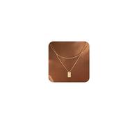 QYYZTQY Inicial de Oro s para Mujer, Colgante en Capas con Letras AZ chapadas en Oro, Capas delicadas, Nombre Personalizado, Conjunto de Joyas de Pila de Oro para Mujeres de