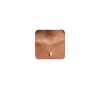 QYYZTQY Inicial de Oro s para Mujer, Colgante en Capas con Letras AZ chapadas en Oro, Capas delicadas, Nombre Personalizado, Conjunto de Joyas de Pila de Oro para Mujeres de
