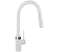 QYYZTQY Intelligent Digital led Temperature Display Induction White Hot and Cold Water Washing Basin Sink Pulls The Kitchen Faucet