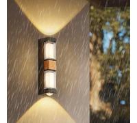 QYYZTQY IP65 Waterproof Wall Light for Porch & Garden - White + Black