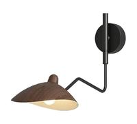 QYYZTQY Iron Art Lamps Creative LED Source 180 Adjustable Sconces Indoor Vintage Farmhouse Wall Light for Bedroom Living Room Kitchen Hallway(Brown)