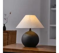 QYYZTQY Japanese Style Ceramic Table Lamp Creative Vintage Bedside Lamp Fabric Shade Bedroom Table Lamp Decorative E27 Living Room Hotel 45 * 50cm