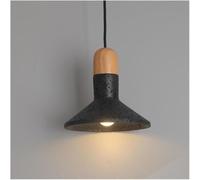 QYYZTQY Japanese Style Kitchen Island Bedroom Pendant Light Stone Cone Hanging Lamp Adjustable Wood Ceiling Lighting Fixture Solid Wood Chandelier for Restaurants Cafe E26/ Base