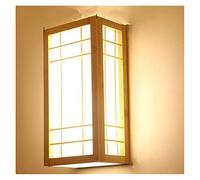 QYYZTQY Japanese Style Rectangle Wooden LED Warm White Wall Lamp Bedside Bedroom Restaurant Bar, Wall Sconces (Color : B)