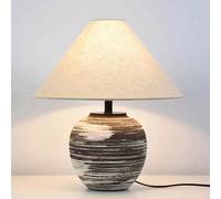 QYYZTQY Japanese WABI-sabi Style Cloth Pottery Desk Lamp New Chinese Style Bedroom Bedside Desk Light Showroom Clubhouse Villa Lighting Fixture Living Room Study Teahouse Apartment Office Table Lamp