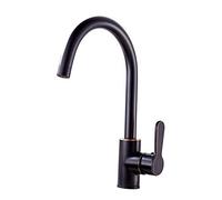 QYYZTQY Kitchen Faucet All Copper Cold and Hot Water Mixing Valve Dish Basin Dishwasher Rotating Faucet,Black B(Black A)