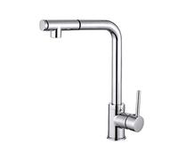 QYYZTQY Kitchen faucets with Pull Down Sprayer, Hot and Cold Single Handle Telescopic, Pull-out, 2, Kitchen Sink, Faucet-B Chrome-Plated Copper