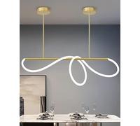 QYYZTQY Kitchen Island Lighting, 3-Color LED Dining Room Light Fixture,cm Adjustable Height Linear Chandelier,230cm Light Source Island Lights for Kitchen,Black Chandeliers for Dining Room 40W