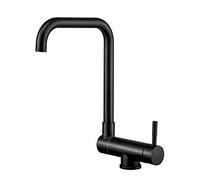 QYYZTQY Kitchen Rotatable Foldable 304 Stainless Steel Sink Hot and Cold Vertical Black Faucet Suitable for The Window@Black