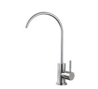 QYYZTQY Kitchen Sink Faucet with Filter Drinking Water Swan Neck Single Handle Swivel Spout Brushed Nickel Cooling Tap