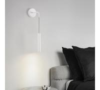 QYYZTQY Lamp Adjustment Height Light Black Long Hanging Wire Wall Iron Aluminum Acrylic Interior Decoration for Bedside Bedroom Living Room (Neutral Light,Black)