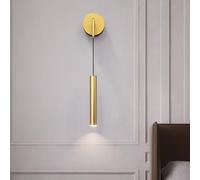 QYYZTQY Lamp Adjustment Height Light Black Long Hanging Wire Wall Iron Aluminum Acrylic Interior Decoration for Bedside Bedroom Living Room (Neutral Light,Black)