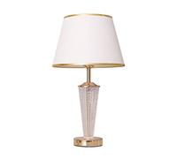 QYYZTQY Lamp for Desk Bedroom Bedside Lamp, Living Room Table Lamp, Bedroom Reading Bedside Table Lamp White Fabric Shade Bedside Lamp Desk Led Lamp(Large)