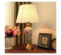 QYYZTQY Lamp for Desk Ceramic Table Lamp American Bedroom Table Lamp Chinese Style Living Room Corner Lamp Light Luxury Bedroom Bedside Lamp Desk Led Lamp(A)