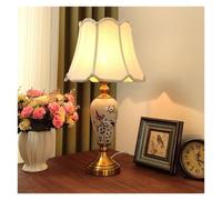 QYYZTQY Lamp for Desk Ceramic Table Lamp American Bedroom Table Lamp Chinese Style Living Room Corner Lamp Light Luxury Bedroom Bedside Lamp Desk Led Lamp(C)