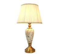 QYYZTQY Lamp for Desk Ceramic Table Lamp Bedroom Table Lamp Light Luxury Bedroom Bedside Lamp Chinese Style Living Room Corner Lamp Desk Led Lamp(A)