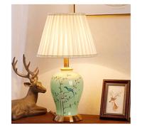 QYYZTQY Lamp for Desk Ceramic Table Lamp Retro Bedroom Living Room Decoration Bedside Lamp Study Decoration Lamps Desk Led Lamp(Green,C)