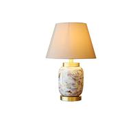 QYYZTQY Lamp for Desk Chinese Ceramic Table Lamp Bedroom Bedside Lamp Living Room Side Decorative Table Lamps, Used for Office Study Desktop Decor Desk Lamp Desk Led Lamp(A)