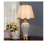 QYYZTQY Lamp for Desk Table Lamp Ceramic Bedside Lamp Bedroom Bedside Counter Lamp Multiple Colors Available Desk Led Lamp(C)