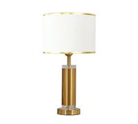 QYYZTQY Lamp for Desk Table Lamp for Bedroom, Crystal Table Lamp with Fabric Lampshade, Bedside Lamp for Living Room, Elegant Nightstand Lamp, Decor Lamps for Bedroom Desk Led Lamp(Small)