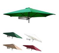 QYYZTQY Large Cantilever Parasol Wall Mount,Balcony Apartment Adjustable Sunshade Umbrella,Outdoor Patio Garden Sun Shelter,8 Aluminum Ribs and 95% UV Protection (Green 2.5m(8.2ft))