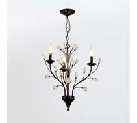 QYYZTQY Large Chandelier Compatible with Dining Room,Crystal Chandelier Lighting of Kitchen Island,Black Pendant Lights