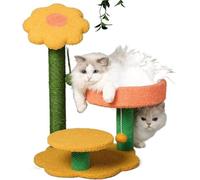 QYYZTQY Large Tower Jump Column Scratcher Climbing Frame Flower Cats Tree House Pick Up Board Furniture for Pets Toys Cat Vision