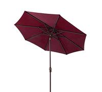 QYYZTQY Leaning Sun Umbrella with Winding Tilt Function and Crank,Wine Red,Dark Green,Beige,Khaki,Coffee Parasol Without Base for Outdoor,Garden Patio,Garden (Wine Red 2.7M)