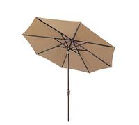 QYYZTQY Leaning Sun Umbrella with Winding Tilt Function and Crank,Wine Red,Dark Green,Beige,Khaki,Coffee Parasol Without Base for Outdoor,Garden Patio,Garden (Khaki 2.7M)