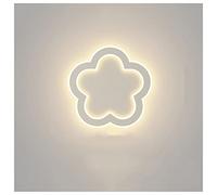 QYYZTQY LED Acrylic Wall Lamp White Flower Shape Iron Wall Lighting Fixtures for Stairway, Bedside, Kitchen, Office, Gallery Foyer Restaurant, Three-Color Dimming,D 14w (Color : B 28w)