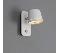 QYYZTQY LED Bedside Bedroom Dimmable Wall Lamp Living Room Reading Infinite Dimming Wall Light, Wall Sconces (Color : White, Size : Natural)