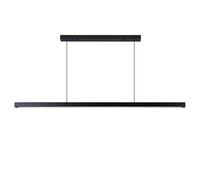 QYYZTQY LED Chandelier Dimming Pendant Light with Remote Control Black Linear Hanging Ceiling Lamp Kitchen Island Lighting Fixture, Suspension Lamps for Dining Room Office Over Table