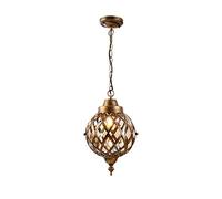 QYYZTQY LED Chandelier Lamp, European Style Chandelier, Outdoor Waterproof Hanging Light, Single Head Metal Pendant Lamp, Ceiling Light, Lighting Fixture Compatible with Courtyard Corridor