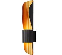 QYYZTQY LED Creative Wall, Black and Gold Inner Roll Wall Lamp, Postmodern Metal Retro Wall Light, Industrial Style Art Decor Lighting Fixture For Bedroom Dining Room Bedside Living Room Aisle, Warm