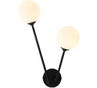 QYYZTQY LED Double Head Wall Lamp Contemporary Wall Gold Interior Decoration Wall Light Frosted Glass Shade Ceiling Lamps for Bedside Living Room Bedroom Bar Restaurant (Size : Left) (Size : Ri
