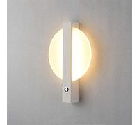 QYYZTQY Led Indoor Wall Lamps with Switch Wall Living Room Hallway Bedroom Bedside Wall Led Light Decoration, Wall Sconces (Color : White, Size : Cool(5500-7000K))