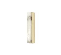 QYYZTQY LED Iron Art Flush Mount Wall Light Gold/Black Wall Lamp Fixture Nordic Style Marble Shade Wall Lighting for Bedroom Bedside Hallway (White)