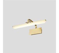 QYYZTQY Led Lamp Retro European Bathroom Dresser Mirror Vanity Lights Cabinet Lamp Waterproof Makeup Mirror Lamp, Wall Lamp (Color : Gold, Size : Warm WHITE-60CM)