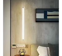 QYYZTQY LED Linear Pendant Lights for Bar Counter LED Gold Long Tube Hanging Lamp Vintage Industrial Kitchen Island Light Entryway Ceiling Chandelier for Front Foyer Staircase Bedroom