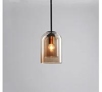 QYYZTQY Led Pendant Lamp Glass Hanging Lighting Luxury Art Restaurant Bar Bedroom Bedside, Wall Sconces (Color : Amber)