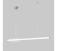 QYYZTQY LED Pendant Light Bar Linear Hanging Lamp Kitchen Island Lighting Fixture Minimalist White Chandelier Ceiling Lights with Globe Glass for Dining Room Pool Table Shop