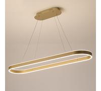 QYYZTQY LED Pendant Light Linear Chandelier Square Hanging Lamp Long Strip Ceiling Lights for Dining Table Office Restaurant Kitchen Island Lighting Fixture 3000K Chandeliers