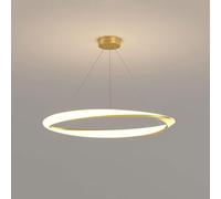 QYYZTQY LED Ring Chandelier Pendant Lighting Ceiling Fixture Round Hanging Lamp Dining Table Light 3 Color Mode Chandeliers Ceiling Lamps for Living Room Bedroom Restaurant