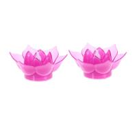QYYZTQY LED Tea Lights 2 Pcs Chinese Style Floating Candle Purple Battery Tea Lights