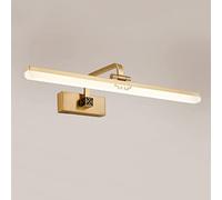 QYYZTQY LED Vanity Light Adjustable Lamp, Linear Bathroom Vanity Mirror Lamps for Washroom Dressing Table Bedroom, ° Rotatable Wall Lamp Bedside Decor Lamp, Black 72cm (Color : Copper, Size : 38cm)