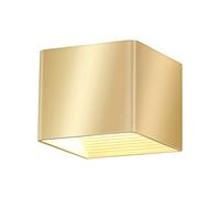 QYYZTQY LED Wall Lamp Gold Metal Wall Light Up and Down Wall, Indoor Wall Wash Lights Wall Spotlights for Living Room Bedroom Bedside Hallway Balcony, Warm White (Color : 3w 3000k)