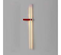 QYYZTQY LED Wall Light Minimalist Wall Lamp Geometric, Indoor Wall Wash Lights Contemporary Special Home Decoration, 18W Warm White Wall Mounted Lamps for Living Room Bedroom (Color : Rojo)