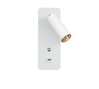 QYYZTQY LED Wall Lights with and USB Interface Fashion 7W White Black Wall Lamp Fixture Corridor Aisle Beside Lighting Art, Wall Lamp (Color : B, Size : Cool(5500-7000K))