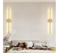 QYYZTQY Light Indoor 12 RGB Dimming Lamp with Remote Control USB Rechargeable Wall Battery Operated Long Strip for Bedroom Living Room Corridor (Black,1 Pack)